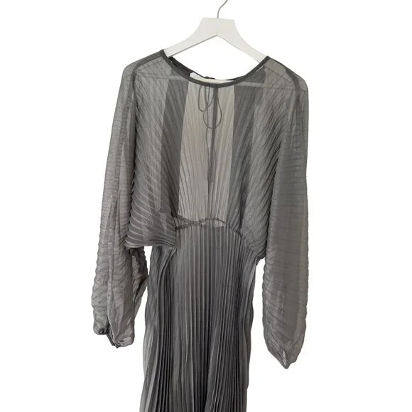 Anthropologie Sheer Pleated Kaftan Dress - Picture 5 of 7